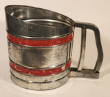 Vintage Sift-Chine Red Banded Single Screen Flour Sifter Kitchen Tool Made in U.S.A.