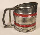 Vintage Sift-Chine Red Banded Single Screen Flour Sifter Kitchen Tool Made in U.S.A.