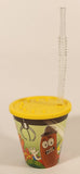 2020 DFO Denny's The Grand Slams Sausage Plastic Cup With Lid and Bendable Straw Plus 3" Mascot Toy Figure