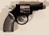 Black Plastic Gun Shaped Laser Light Flashlight with Prank Electric Shock Trigger
