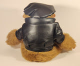 Northeast Imports Monkey In Leather Jacket and Hat 12" Stuffed Plush Toy Hand Puppet