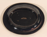 Antique 1800s Victorian Ornate Gold Pattern with Hand Painted Blue and White Dots No. G11 Black Oval 6 3/4" x 8 1/2" Papier Mache Mirror Plaque