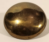 Vintage Round Brass Button 2 1/4" Metal Belt Buckle