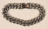 Silver Tone Rhinestone Encrusted Lion King Necklace and Bracelet Set