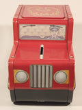 NHL Calgary Flames Ice Hockey Team Delivery Van Car Shaped Tin Metal Coin Bank
