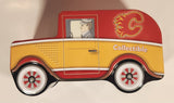 NHL Calgary Flames Ice Hockey Team Delivery Van Car Shaped Tin Metal Coin Bank