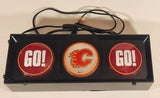 NHL Calgary Flames Ice Hockey Team Go Flames Go Light Up 6" x 16" Plastic Wall Traffic Light Sign