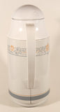Crown Corning Thermique Apricot Grove Light Blue Pink Flower Pattern White 11" Thermal Water Pitcher Jug