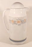Crown Corning Thermique Apricot Grove Light Blue Pink Flower Pattern White 11" Thermal Water Pitcher Jug