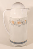 Crown Corning Thermique Apricot Grove Light Blue Pink Flower Pattern White 11" Thermal Water Pitcher Jug