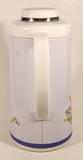 Blue Red Yellow Flower Pattern White 10 1/2" Thermal Water Pitcher Jug