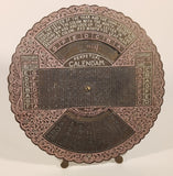 Vintage Brass Metal Perpetual Calendar Rotating Disc Made in India
