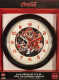 Ergo Industries Nascar Coca Cola Dale Earnhardt Jr. &amp; Sr. Signature Series 8 1/2" Wall Clock New in Box