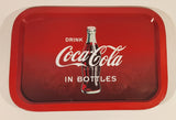 2018 Drink Coca Cola In Bottles 9 1/4" x 13 1/2" Metal Beverage Serving Tray