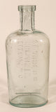Antique Fellows & Co Chemists St. John N.B. 7 3/4" Tall Embossed Glass Medicine Bottle