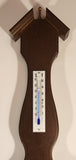 Vintage Barigo Thermometer Barometer Hygrometer White Backed 20 1/4" Wood Weather Station Made in Germany