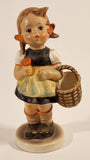 Vintage 1962 Hummel 98/0 "Sister" Girl with Flowers and Basket 5 1/4" Porcelain Figurine Made in West German