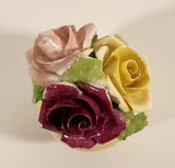 Vintage Stanley Bone China England Miniature Yellow Vase Porcelain Floral Flower Bouquet