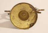 Vintage Captain's Ship Wheel Bell 9" floral Engraved Brass Metal Key Hanger