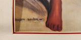 Rare Vintage 1935 Hayden Hayden Coca Cola Beach Bathing Couple Large 18 3/8" x 29" Framed Cardboard Advertising Poster