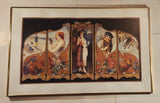 Rare Vintage 1930s Hayden Hayden Coca Cola Four Seasons Panel Style Large 20" x 32" Framed Cardboard Advertising Poster
