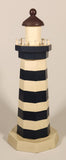 Samaco Dark Blue and White Striped Lighthouse 9 3/4" Wood Ornament