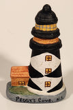 Peggy's Cove, Nova Scotia Lighthouse 4 3/8" Brown Clay Pottery Ornament
