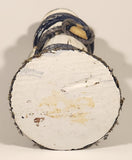 White and Blue Lighthouse with Fish and Fishing Nets Hanging 8 1/2" Wood Ornament