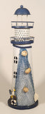 Rainbow Multicolored LED Light Up Lighthouse with Fishing Nets Hanging 11" Metal Ornament Lamp