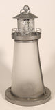Frosted Glass Lighthouse 9 1/4" Metal Candle Holder Lamp Light