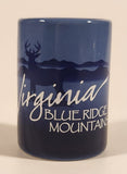 Virginia Blue Ridge Mountains Buck Deer Two Tone Blue 2 1/2" Ceramic Shot Glass