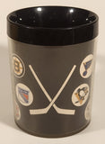 Vintage 1970 Thermo Serv NHL Hockey Team Logos 4" Black Plastic Coffee Mug Cup