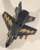 Rare Vintage 1981 Mego Eagle Force V.T.O.L. VTOL Fighter Jet 11 1/2" Long Blue Plastic Air Plane with 1 Missile