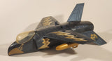 Rare Vintage 1981 Mego Eagle Force V.T.O.L. VTOL Fighter Jet 11 1/2" Long Blue Plastic Air Plane with 1 Missile