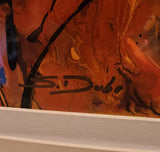 Oxford Artist Studio Original Serge Demetrius Dube Orange Abstract Art Painting Canadian Artist Signed