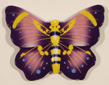 Purple Pink Yellow Butterfly Plastic Fridge Magnet
