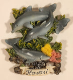 Hawaii Dolphins on Coral Reef 3D Resin Fridge Magnet