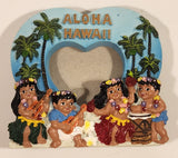 2009 MTA Aloha Hawaii Heart Shaped Photo Picture Frame 3D Resin Fridge Magnet