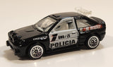 2000 Hot Wheels World Racers 2 Ford Escort Rally #1 Police Cops Policia Black with White Doors Die Cast Toy Car Vehicle