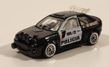 2000 Hot Wheels World Racers 2 Ford Escort Rally #1 Police Cops Policia Black with White Doors Die Cast Toy Car Vehicle