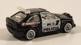 2000 Hot Wheels World Racers 2 Ford Escort Rally #1 Police Cops Policia Black with White Doors Die Cast Toy Car Vehicle
