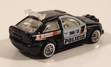 2000 Hot Wheels World Racers 2 Ford Escort Rally #1 Police Cops Policia Black with White Doors Die Cast Toy Car Vehicle