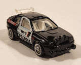 2000 Hot Wheels World Racers 2 Ford Escort Rally #1 Police Cops Policia Black with White Doors Die Cast Toy Car Vehicle