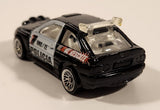 2000 Hot Wheels World Racers 2 Ford Escort Rally #1 Police Cops Policia Black with White Doors Die Cast Toy Car Vehicle