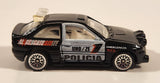 2000 Hot Wheels World Racers 2 Ford Escort Rally #1 Police Cops Policia Black with White Doors Die Cast Toy Car Vehicle