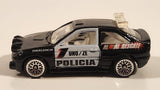 2000 Hot Wheels World Racers 2 Ford Escort Rally #1 Police Cops Policia Black with White Doors Die Cast Toy Car Vehicle