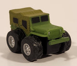 Asahi Wonda Four Wheel Willys MB Jeep Army Green Pull Back Miniature Plastic Toy Car Vehicle