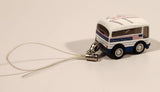 Kokusai Kogyo Bus Miniature Pull Back Toy Car Vehicle with Clip Hanger