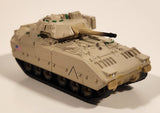 2002 Matchbox Bradley M2 Fighting Vehicle Tank Light Beige Brown Die Cast Toy Car Vehicle