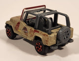2018 Matchbox Jurassic World Jeep Wrangler Matte Metalflake Sand Die Cast Toy Car Vehicle